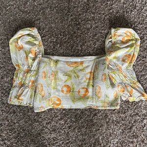 Urban Outfitters Citrus Scrunched Crop Top